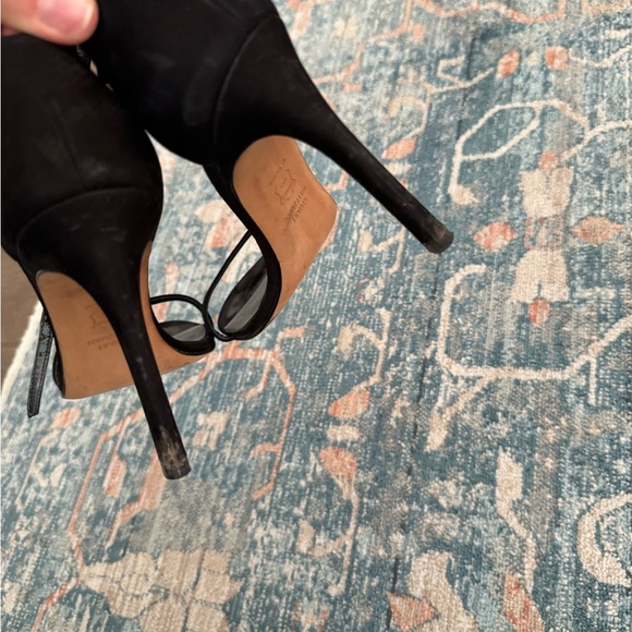 Stuart Weitzman nudistsong black suede heels size 8 - Picture 4 of 5